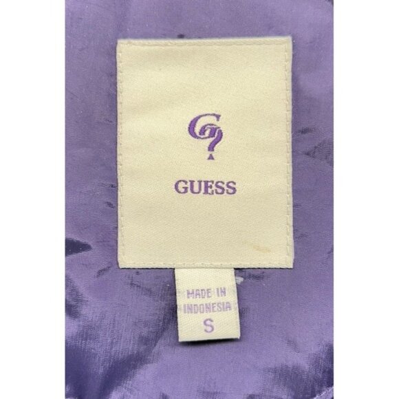 GUESS Quilted Down Puffer Jacket Womens Small Purple Coat Winter Mountains - Picture 2 of 9